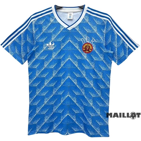 Foot Maillot Pas Cher Domicile Maillot Allemagne Retro 1988 Bleu
