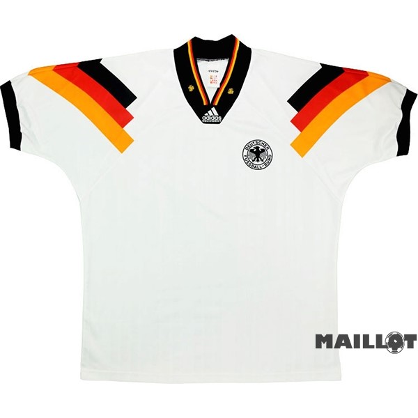 Foot Maillot Pas Cher Domicile Maillot Allemagne Retro 1992 1994 Blanc