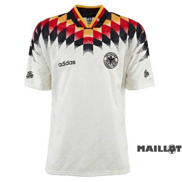Foot Maillot Pas Cher Domicile Maillot Allemagne Retro 1994 Blanc