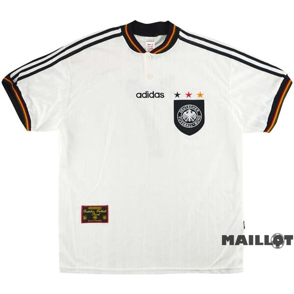 Foot Maillot Pas Cher Domicile Maillot Allemagne Retro 1996 Blanc