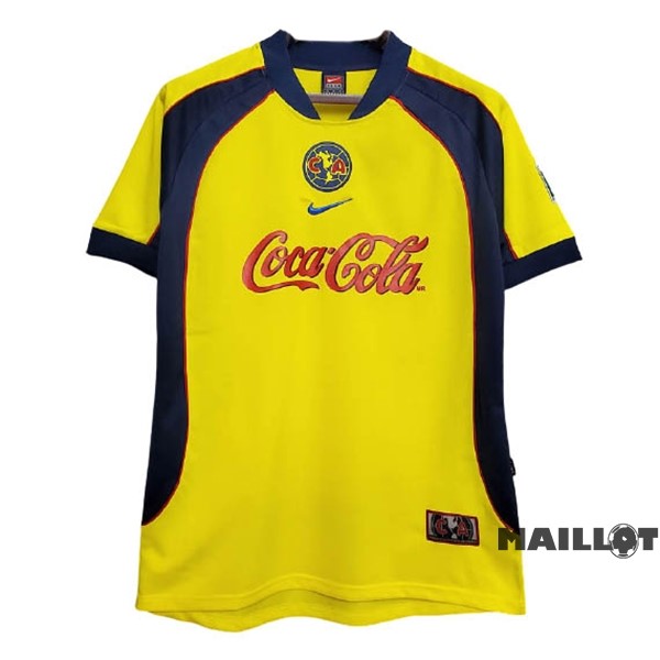 Foot Maillot Pas Cher Domicile Maillot América Retro 2001 2002 Jaune