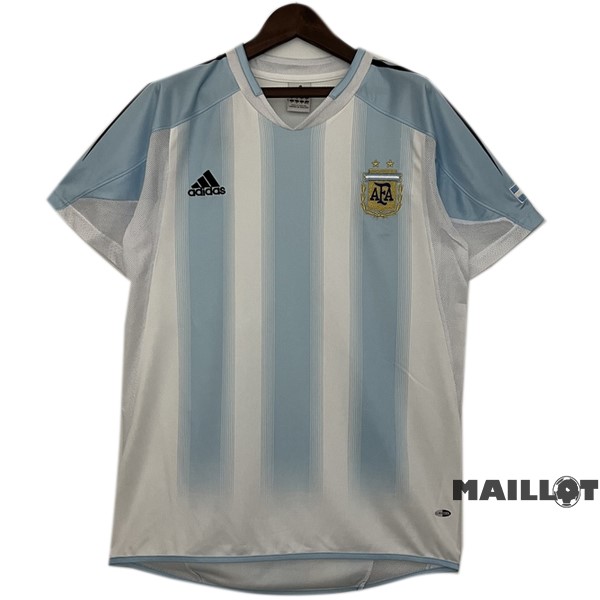 Foot Maillot Pas Cher Domicile Maillot Argentine Retro 2004 2005 Bleu