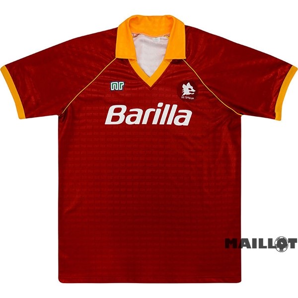 Foot Maillot Pas Cher Domicile Maillot As Roma Retro 1990 1991 Orange