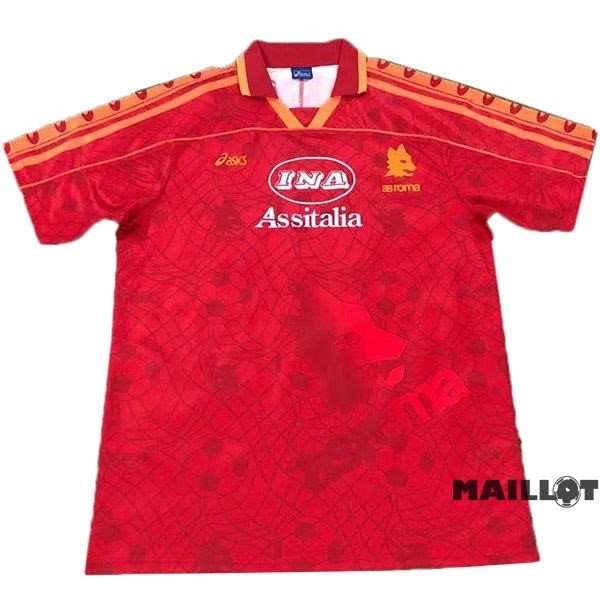 Foot Maillot Pas Cher Domicile Maillot As Roma Retro 1995 1996 Rouge