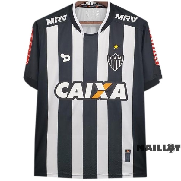 Foot Maillot Pas Cher Domicile Maillot Atlético Mineiro Retro 2016 2017 Noir Blanc