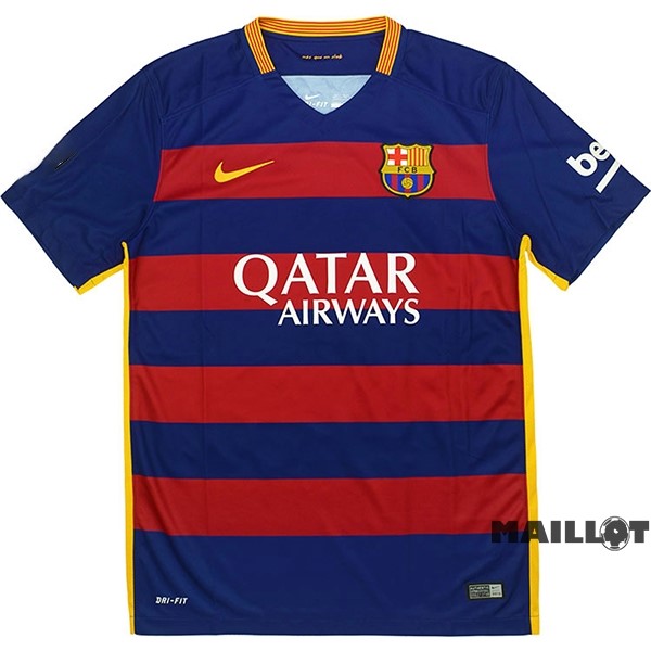 Foot Maillot Pas Cher Domicile Maillot Barcelona Retro 2015 2016 Bleu Rouge