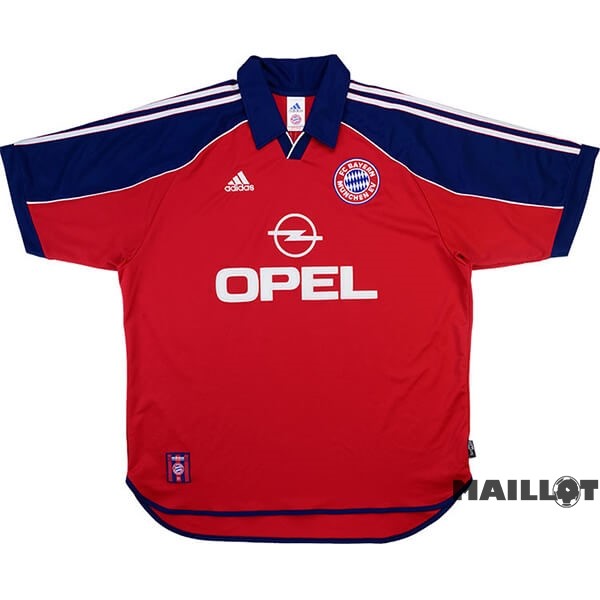 Foot Maillot Pas Cher Domicile Maillot Bayern Múnich Retro 1999 2001 Rouge