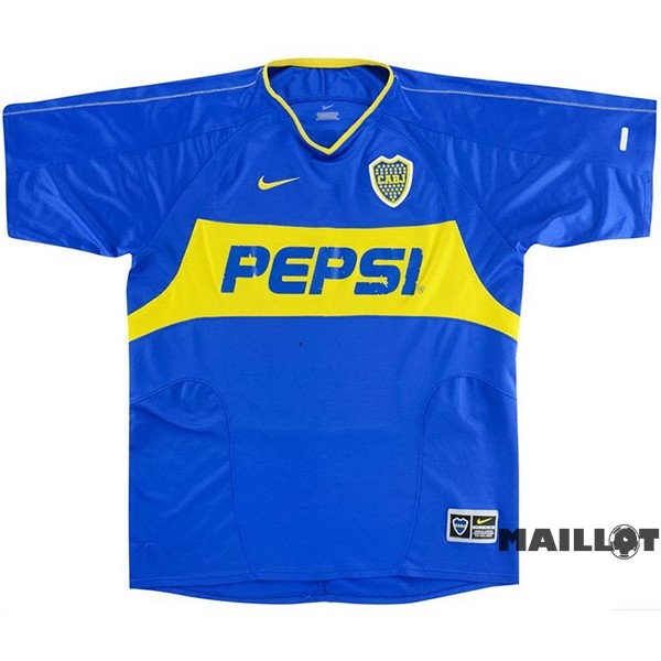 Foot Maillot Pas Cher Domicile Maillot Boca Juniors Retro 2003 2004 Bleu
