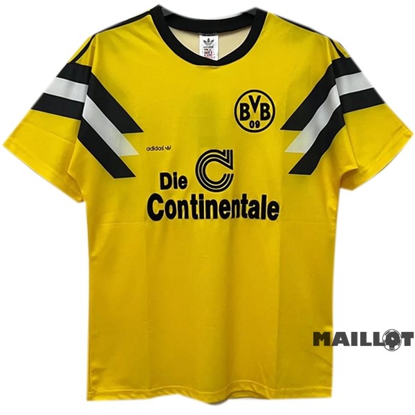 Foot Maillot Pas Cher Domicile Maillot Borussia Dortmund Retro 1989 Jaune