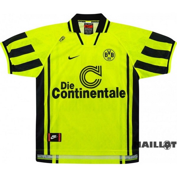 Foot Maillot Pas Cher Domicile Maillot Borussia Dortmund Retro 1996 1997 Jaune