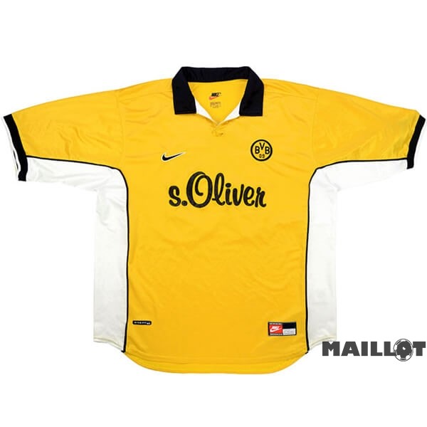 Foot Maillot Pas Cher Domicile Maillot Borussia Dortmund Retro 1998 Jaune