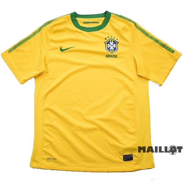 Foot Maillot Pas Cher Domicile Maillot Brésil Retro 2010 Jaune