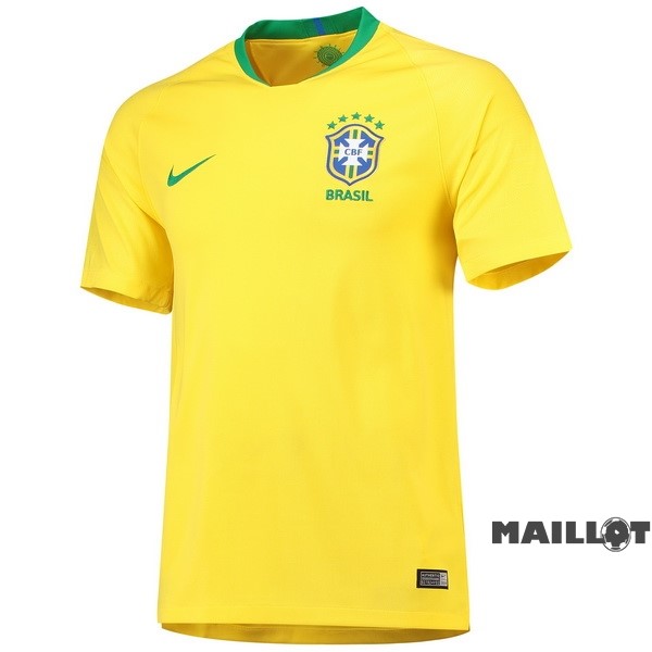 Foot Maillot Pas Cher Domicile Maillot Brésil Retro 2018 Jaune
