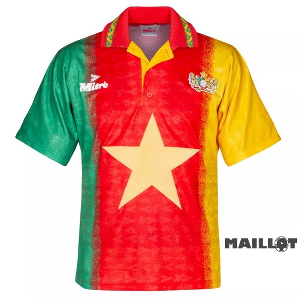 Foot Maillot Pas Cher Domicile Maillot Cameroun Retro 1994 Orange