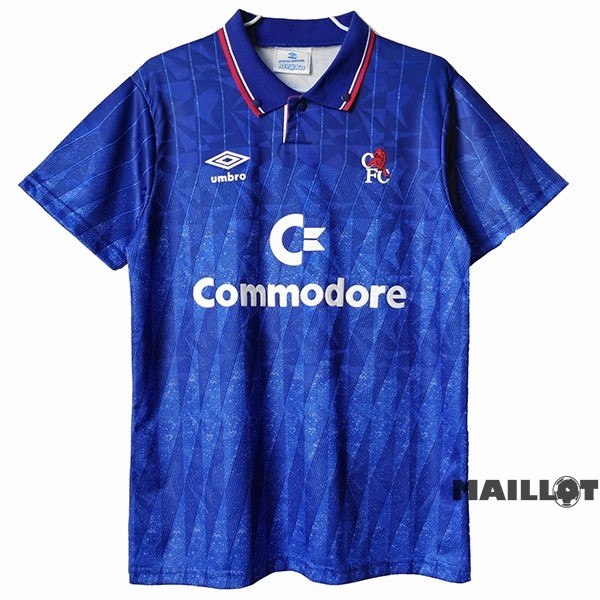 Foot Maillot Pas Cher Domicile Maillot Chelsea Retro 1989 1991 Bleu