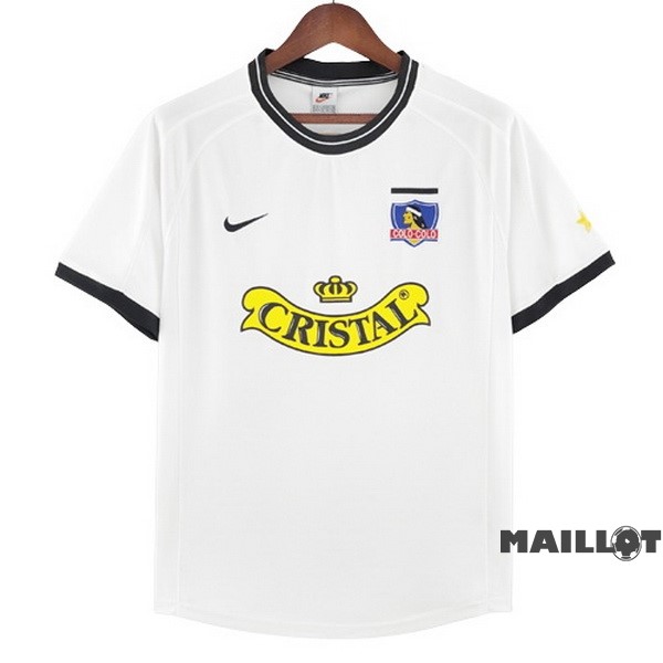 Foot Maillot Pas Cher Domicile Maillot Colo Colo Retro 2000 2001 Blanc