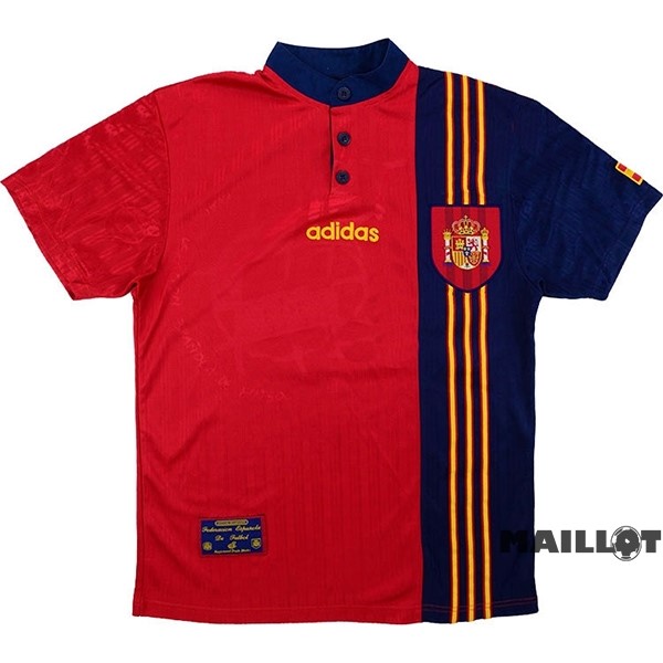 Foot Maillot Pas Cher Domicile Maillot Espagne Retro 1996 Rouge