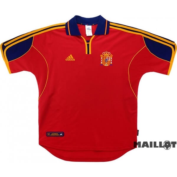 Foot Maillot Pas Cher Domicile Maillot Espagne Retro 2000 Rouge