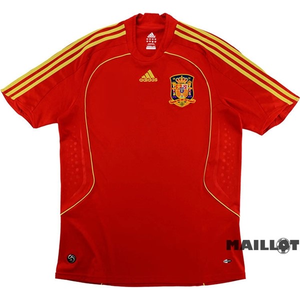 Foot Maillot Pas Cher Domicile Maillot Espagne Retro 2007 2009 Rouge