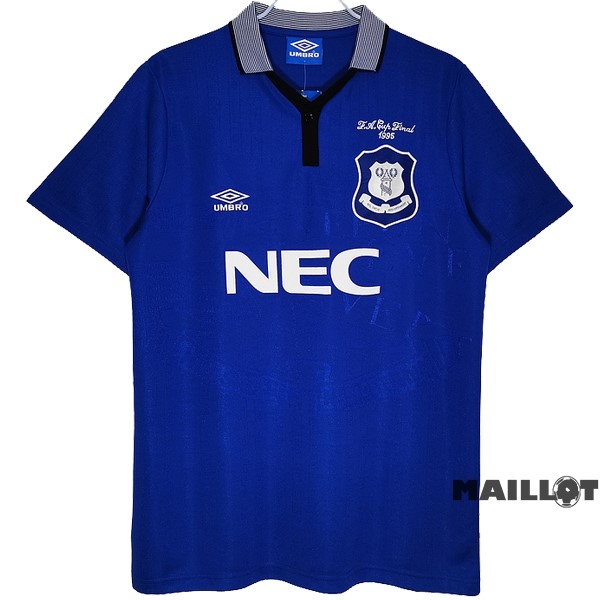 Foot Maillot Pas Cher Domicile Maillot Everton Retro 1995 Bleu
