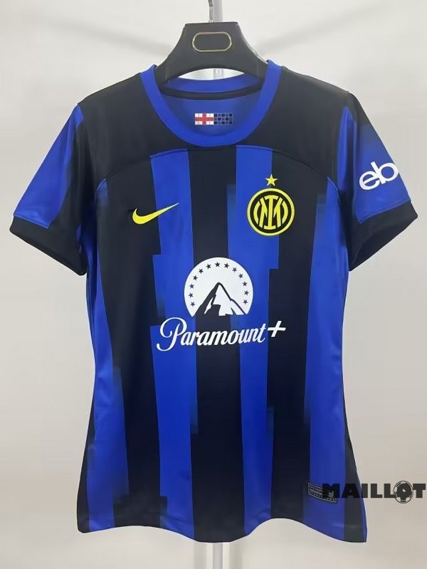 Foot Maillot Pas Cher Domicile Maillot Femme Inter de Milán 2023 2024 Bleu