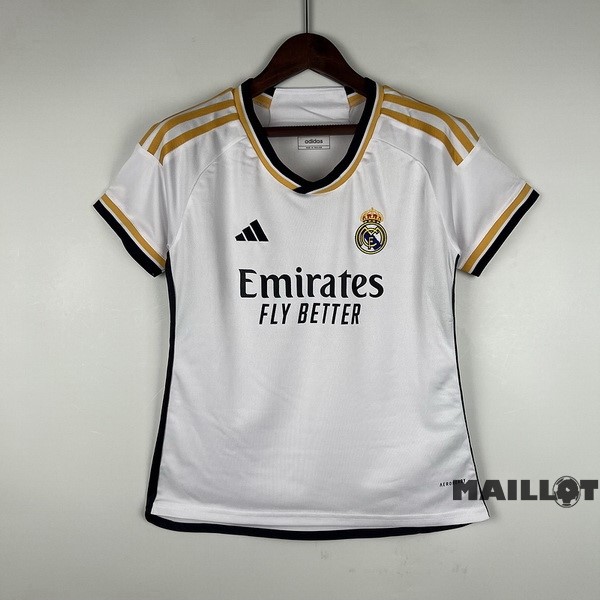 Foot Maillot Pas Cher Domicile Maillot Femme Real Madrid 2023 2024 Blanc