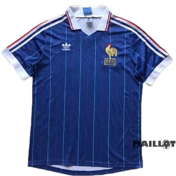 Foot Maillot Pas Cher Domicile Maillot France Retro 1980 1982 Bleu
