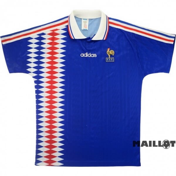 Foot Maillot Pas Cher Domicile Maillot France Retro 1994 Bleu