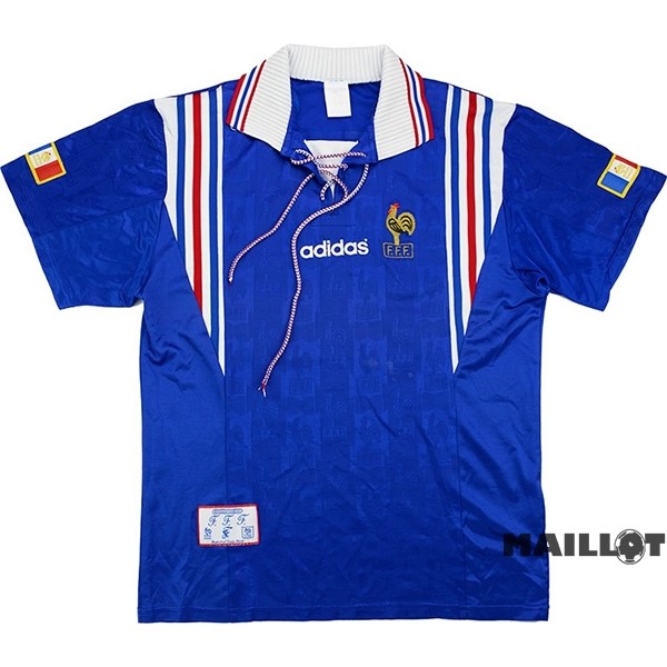 Foot Maillot Pas Cher Domicile Maillot France Retro 1996 Bleu