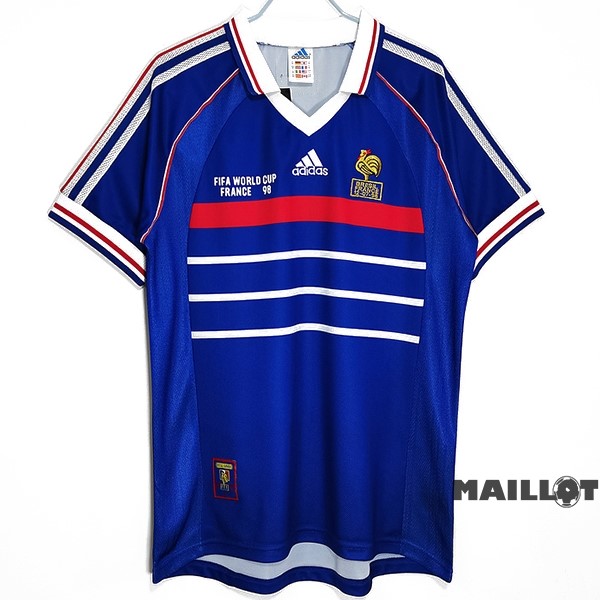 Foot Maillot Pas Cher Domicile Maillot France Retro 1998 Bleu