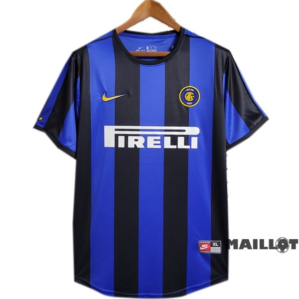 Foot Maillot Pas Cher Domicile Maillot Inter Milán Retro 1999 2000 Bleu