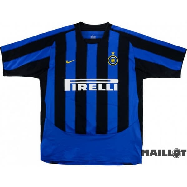 Foot Maillot Pas Cher Domicile Maillot Inter Milán Retro 2003 2004 Bleu
