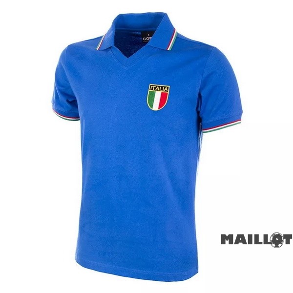 Foot Maillot Pas Cher Domicile Maillot Italy Retro 1982 Bleu