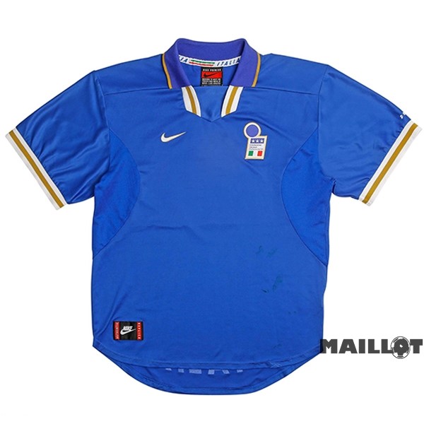 Foot Maillot Pas Cher Domicile Maillot Italy Retro 1996 Bleu