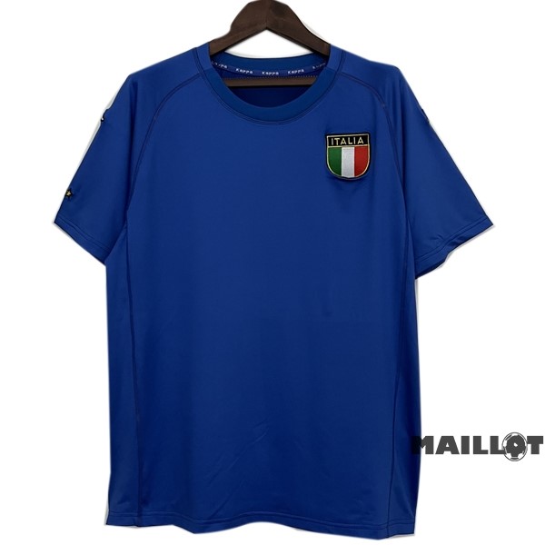 Foot Maillot Pas Cher Domicile Maillot Italy Retro 2000 Bleu