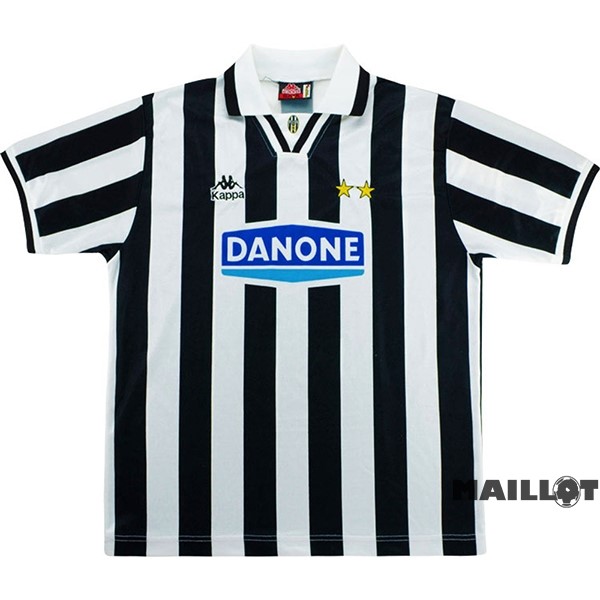 Foot Maillot Pas Cher Domicile Maillot Juventus Retro 1994 1995 Noir Blanc