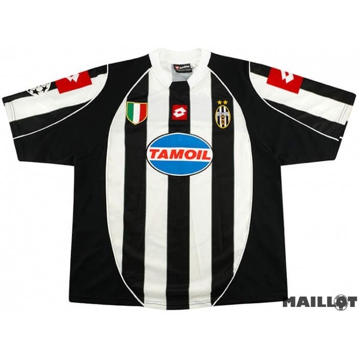 Foot Maillot Pas Cher Domicile Maillot Juventus Retro 2002 2003 Noir Blanc