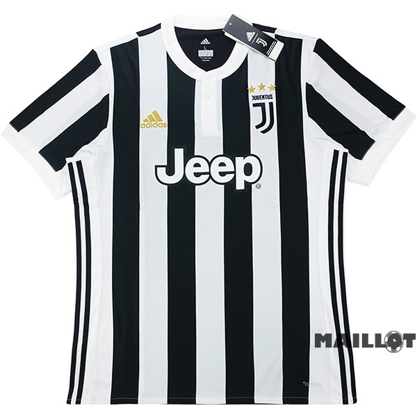 Foot Maillot Pas Cher Domicile Maillot Juventus Retro 2017 2018 Noir Blanc