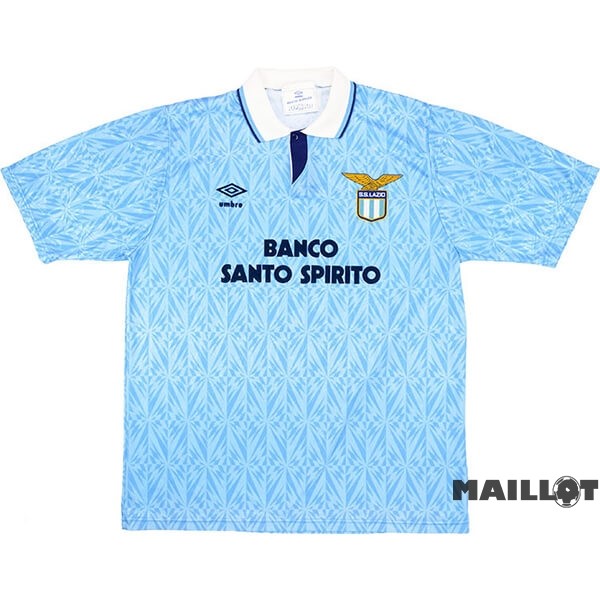Foot Maillot Pas Cher Domicile Maillot Lazio Retro 1991 1992 Bleu Clair