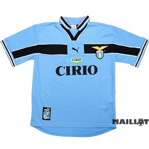 Foot Maillot Pas Cher Domicile Maillot Lazio Retro 1998 2000 Bleu Clair