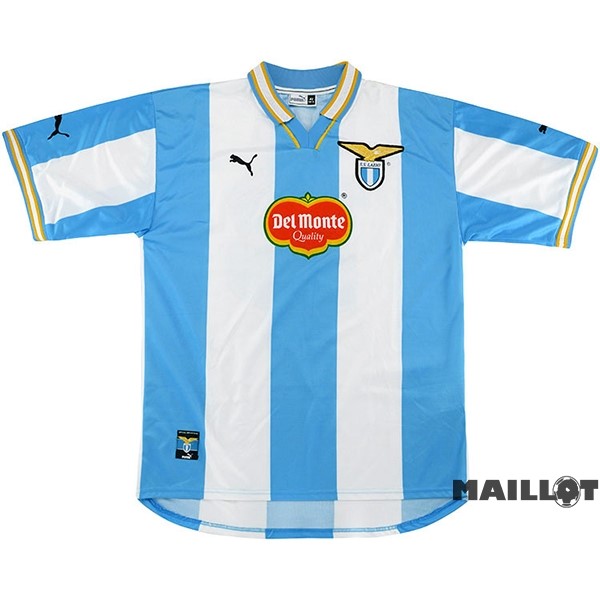 Foot Maillot Pas Cher Domicile Maillot Lazio Retro 1999 2000 Bleu Blanc