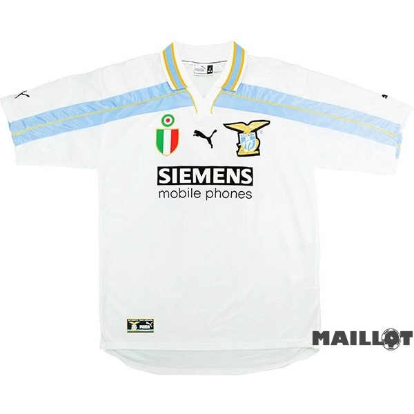 Foot Maillot Pas Cher Domicile Maillot Lazio Retro 2000 2002 Blanc