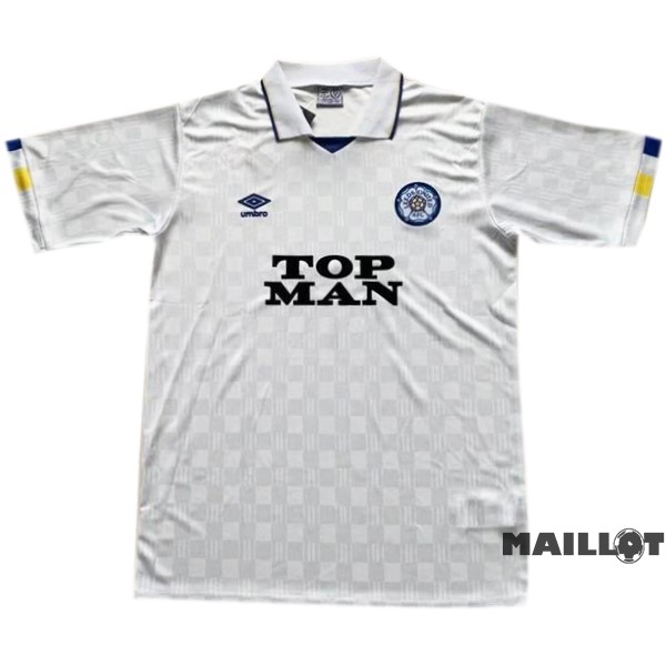 Foot Maillot Pas Cher Domicile Maillot Leeds United Retro 1989 1991 Blanc