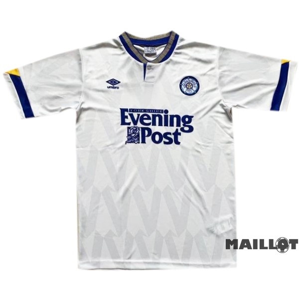 Foot Maillot Pas Cher Domicile Maillot Leeds United Retro 1991 1992 Blanc