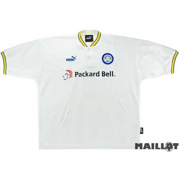 Foot Maillot Pas Cher Domicile Maillot Leeds United Retro 1997 1998 Blanc