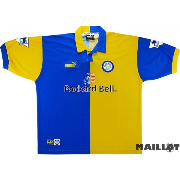Foot Maillot Pas Cher Domicile Maillot Leeds United Retro 1998 1999 Jaune