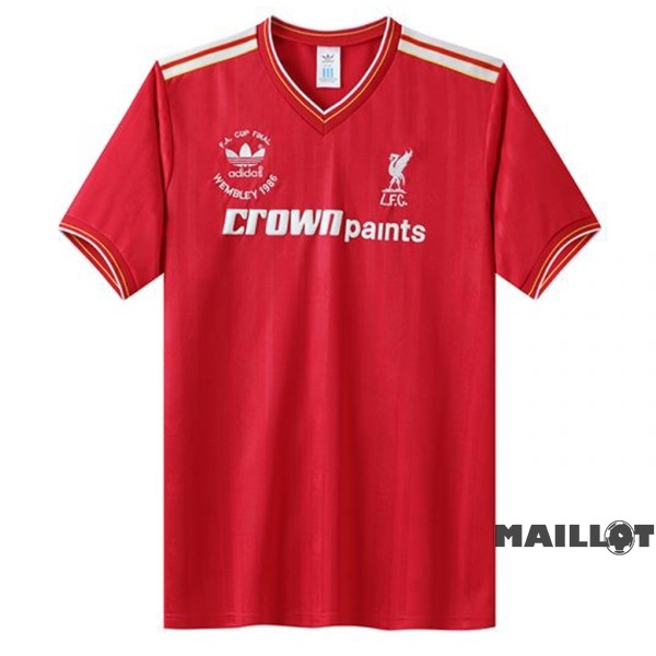 Foot Maillot Pas Cher Domicile Maillot Liverpool Retro 1985 1986 Rouge