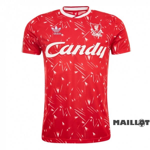 Foot Maillot Pas Cher Domicile Maillot Liverpool Retro 1989 1990 Rouge