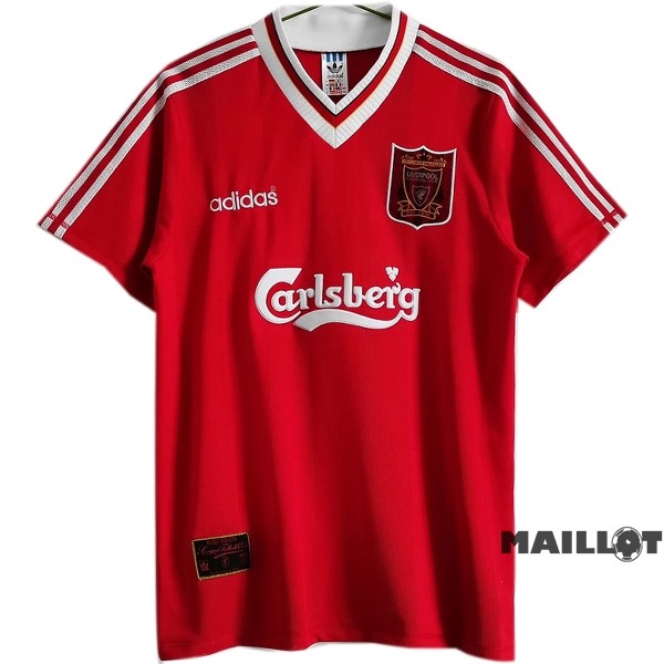 Foot Maillot Pas Cher Domicile Maillot Liverpool Retro 1995 1996 Rouge