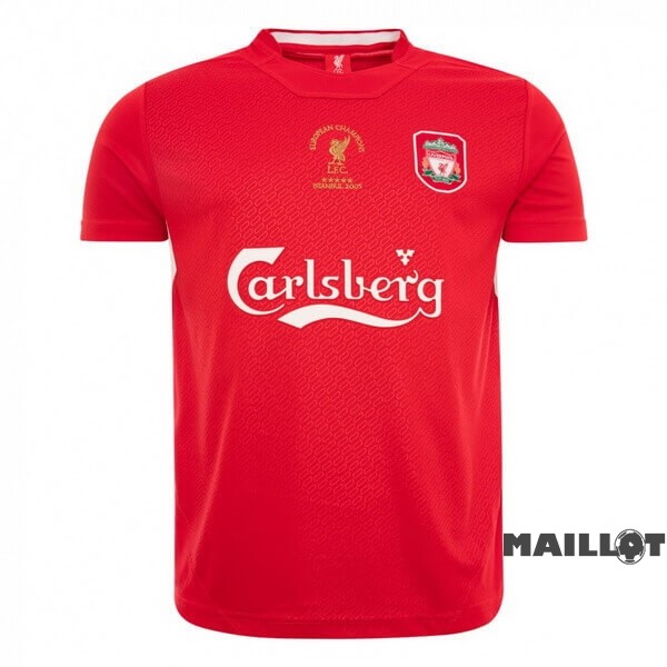 Foot Maillot Pas Cher Domicile Maillot Liverpool Retro 2005 2006 Rouge